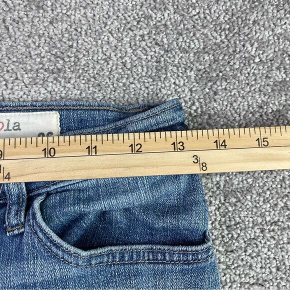 Pistola Jeans Women's 26 Blue Skinny Cropped Low Rise Medium Wash Denim - Picture 7 of 11